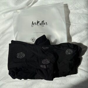 Black Hosiery with Glitter Accents